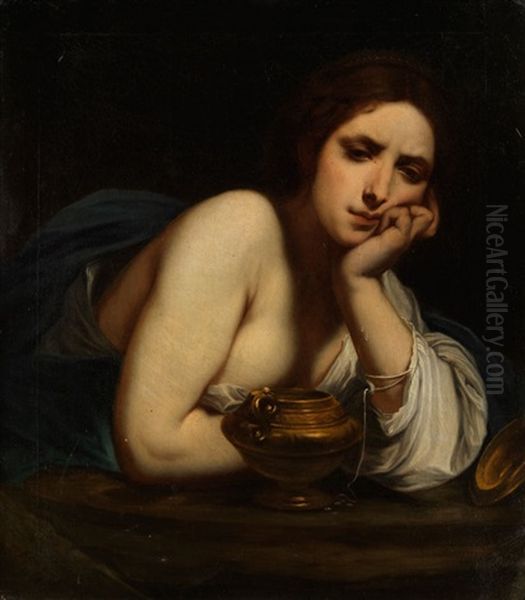 Bussende Maria Magdalena (painting By Josef Neustifter) Oil Painting by Francesco Furini