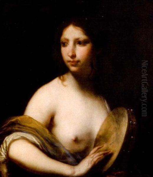 Erato Oil Painting by Francesco Furini