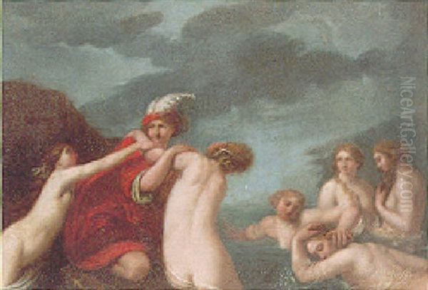 Telemachus Detained By Calypso And Her Nymphs Oil Painting by Francesco Furini