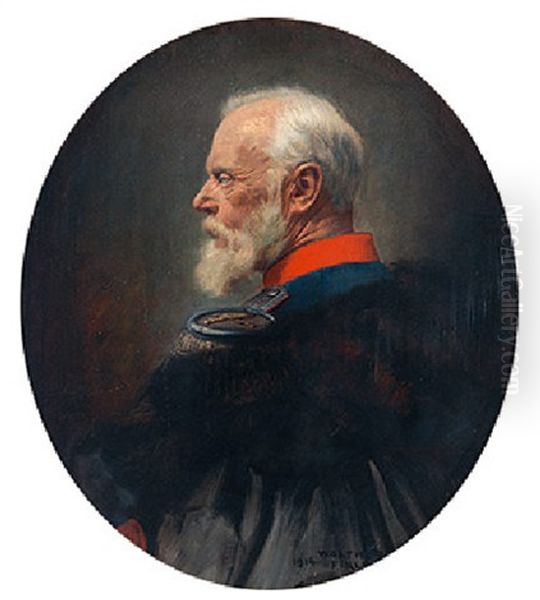 Portrait Of King Ludwig Iii, Of Bavaria Oil Painting by Walter Fuerle