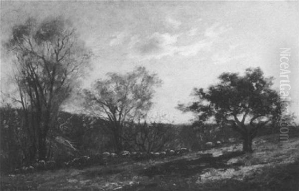 Landscape Study, Melrose, Massachusetts Oil Painting by Charles Furneaux