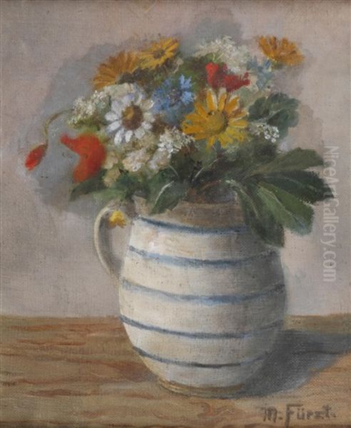 Blumenstraus In Krug by Max Fuerst