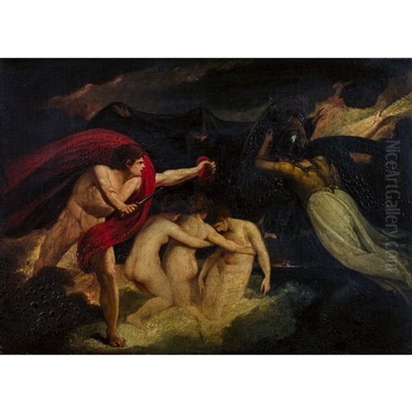 Perseus Auf Dem Weg Zur Meduse Oil Painting by Henry Fuseli