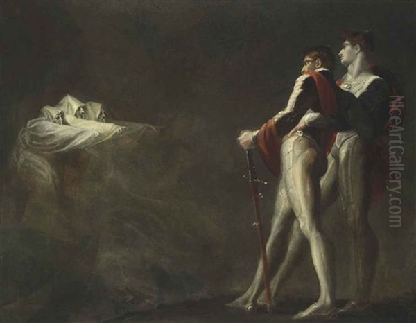 The Three Witches Appearing To Macbeth And Banquo Oil Painting by Henry Fuseli