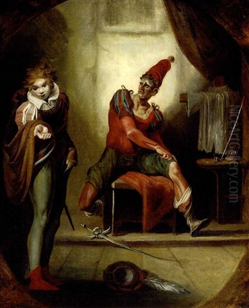 Every Man In His Humour, Act I Scene V Oil Painting by Henry Fuseli