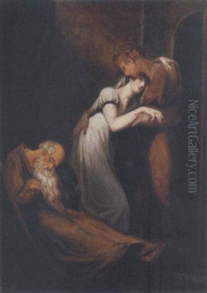 Huon Und Amanda An Der Leiche Alphonsos Oil Painting by Henry Fuseli