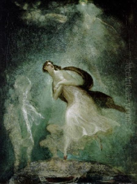 Euphrosyne, Den Tanz Der Landleute Besuchend Oil Painting by Henry Fuseli