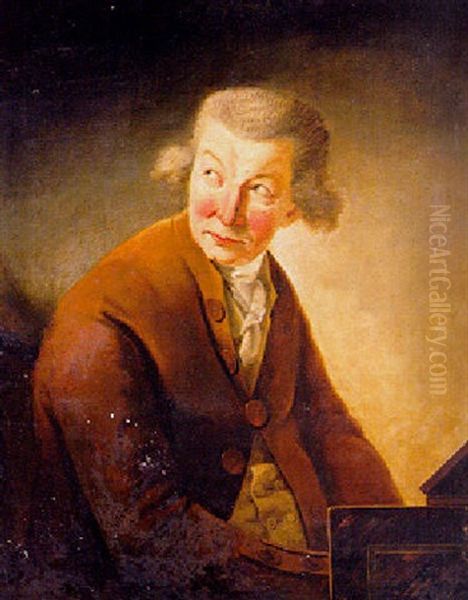 Portrait Of A Gentleman (franz Joseph Haydn?) At A Pianoforte Oil Painting by Henry Fuseli