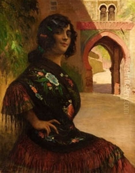 La Gitana Granadina Oil Painting by Antonio Torres Fuster