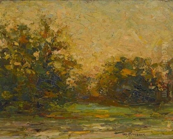 Parklandschaft Oil Painting by Joseph Futterer