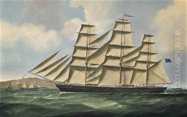 The Clipper John R. Worcester Outward-bound From The Clyde Off Pladda Island Oil Painting by Samuel Holburn Fyfe