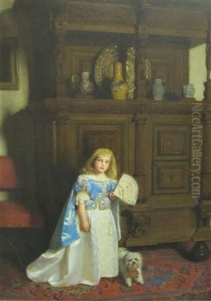 In Her New Dress Oil Painting by William Baxter Collier Fyfe