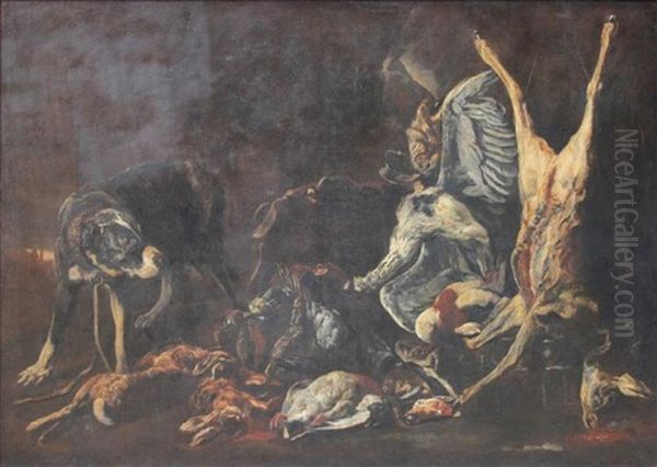 Still Life With Hunting Dog Oil Painting by Jan Fyt