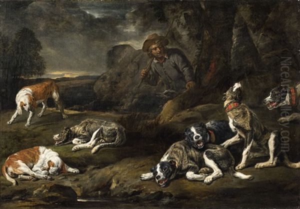 Landscape With Dogs And A Huntsman by Jan Fyt