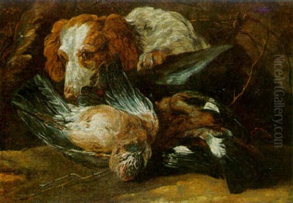 A Spaniel With Game Oil Painting by Jan Fyt