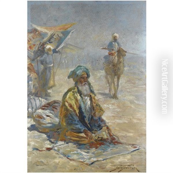 Praying Elder Oil Painting by Georgy Gabashvili