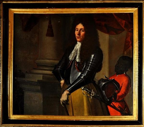 Portrait De Gentilhomme En Armure Oil Painting by Anton Domenico Gabbiani