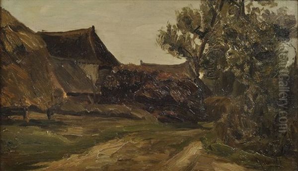 Dorfstrase In Holland Oil Painting by Paul Joseph Constantin Gabriel