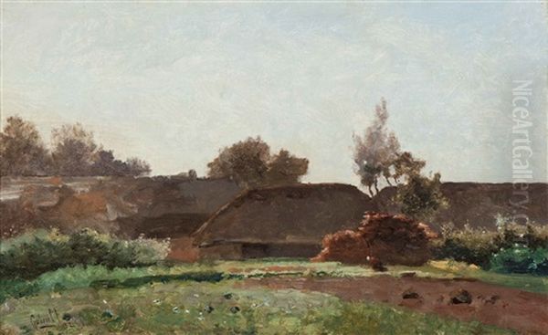 By The Farm Oil Painting by Paul Joseph Constantin Gabriel