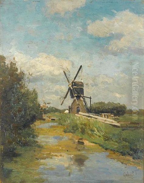 The Windmill Oil Painting by Paul Joseph Constantin Gabriel