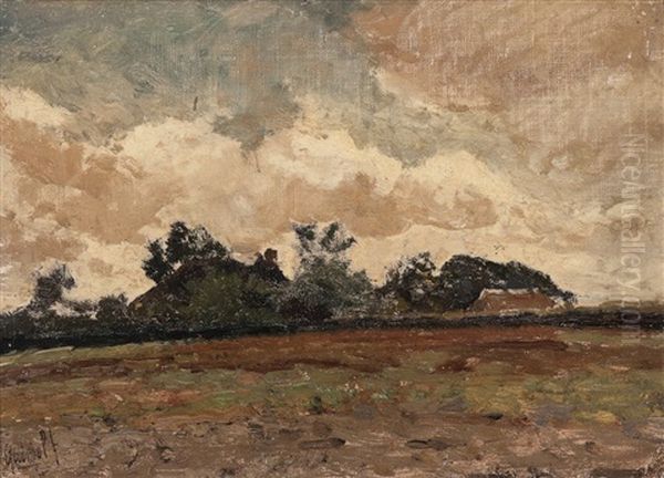 Windy Weather Oil Painting by Paul Joseph Constantin Gabriel