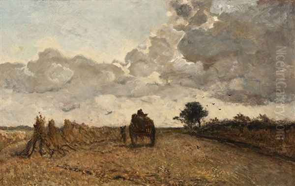 The Loading Of The Wheat Sheaves Oil Painting by Paul Joseph Constantin Gabriel