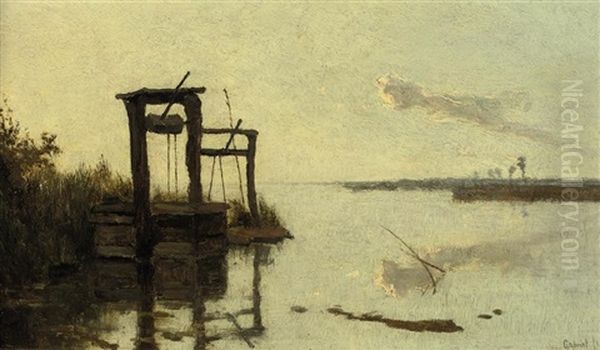 A Tranquil Morning Oil Painting by Paul Joseph Constantin Gabriel