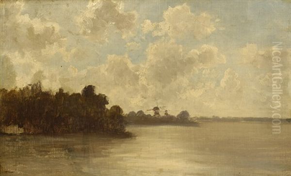 View Of A Lake Oil Painting by Paul Joseph Constantin Gabriel