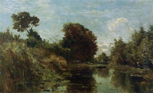 In Het Gein Beij Abcoude Oil Painting by Paul Joseph Constantin Gabriel