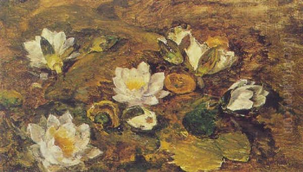 Waterlilies Oil Painting by Paul Joseph Constantin Gabriel