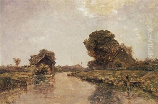 Vaartje - Kortenhoef Oil Painting by Paul Joseph Constantin Gabriel