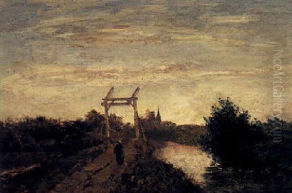 A View Of Kortenhoef Oil Painting by Paul Joseph Constantin Gabriel