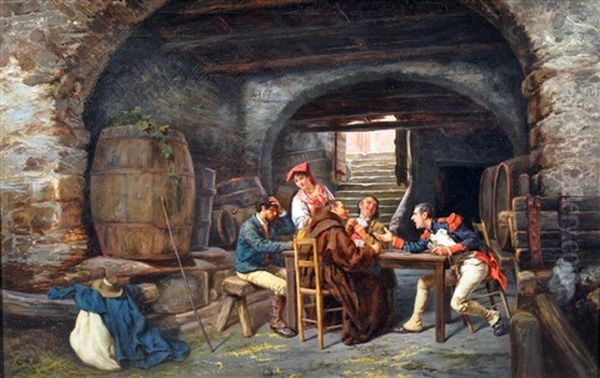 Osteria Oil Painting by Pietro Gabrini