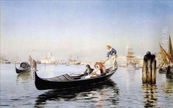 The Grand Canal Oil Painting by Pietro Gabrini