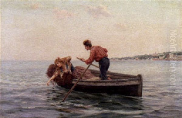 The Fisherman's Serenade Oil Painting by Pietro Gabrini