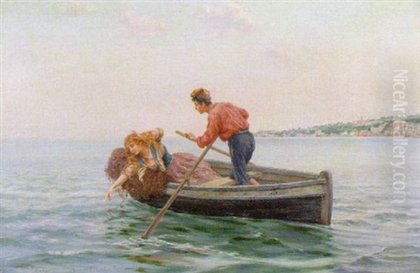 The Fisherman's Serenade Oil Painting by Pietro Gabrini