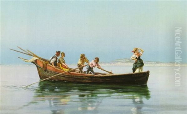 An Outing On The Bay Oil Painting by Pietro Gabrini