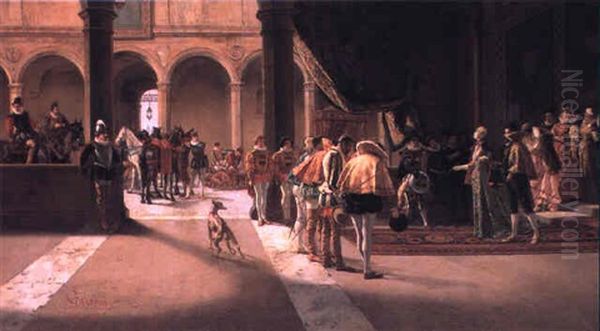 The Arrival Oil Painting by Pietro Gabrini