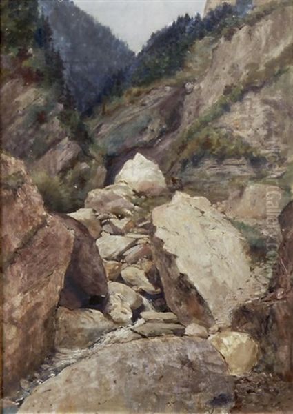 Le Monvoisin Pres Les Casses, Valais by Jules Gachet