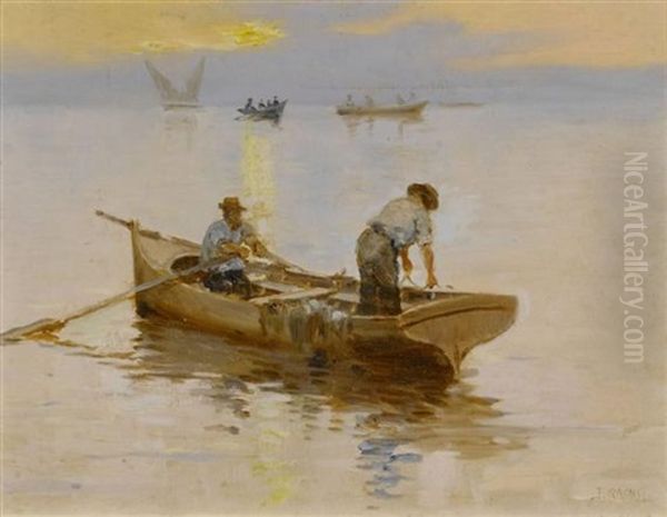 Fischer Auf Dem Genfersee Oil Painting by Jules Gachet