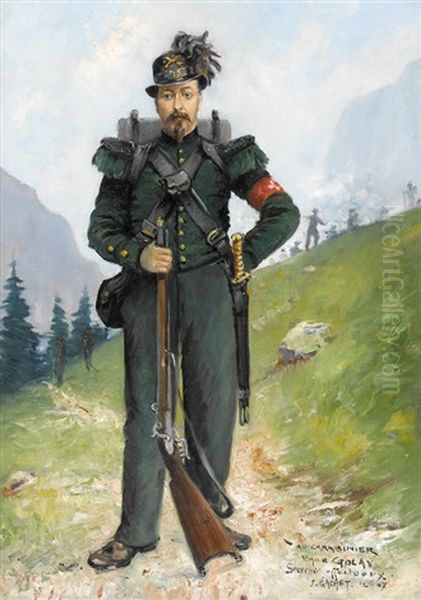 Le Carabinier Oil Painting by Jules Gachet