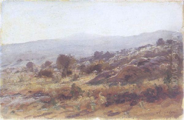 Paysage D'algerie Oil Painting by Antoine Gadan