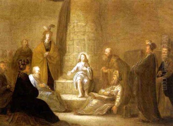 Der Zwolfjahrige Christus Unter Den Schriftgelehrten Oil Painting by Adriaen Gael the Younger