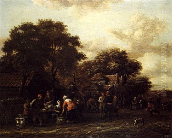 Escena De Aldea Oil Painting by Barend Gael