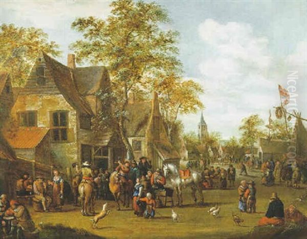 Bauernkirmes Oil Painting by Barend Gael