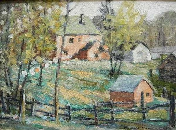 Rural Scene Oil Painting by Carl Frederick Gaertner