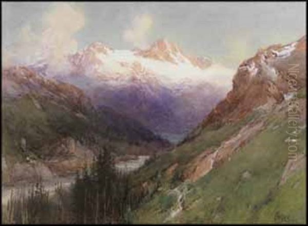 Mountain Scene Oil Painting by Robert Ford Gagen