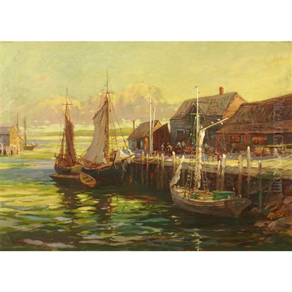 Portuguese Fisherman Oil Painting by Robert Ford Gagen