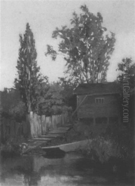 At The Water's Edge, Kahshe Lake Oil Painting by Robert Ford Gagen