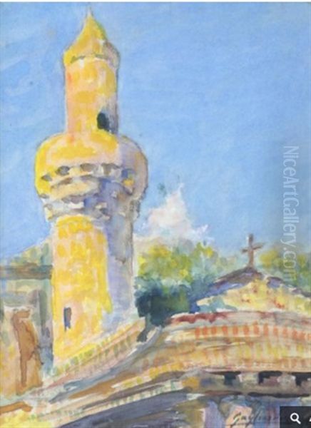 Le Minaret Oil Painting by Julien Gustave Gagliardini